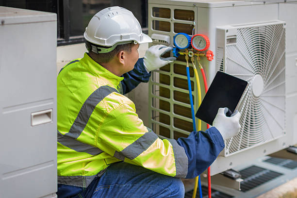 Professional Air Duct Cleaning technician working in Beaufort, NC